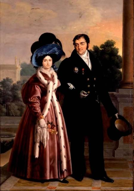 Fernando VII y María Cristina de Borbón-Dos Sicilias, retrato de Luis de la Cruz, 1832.