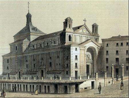 Antiguo Convento de San Felipe el Real, en la Puerta del Sol (Madrid, España). Fue construido en 1546 y destruido en 1838.