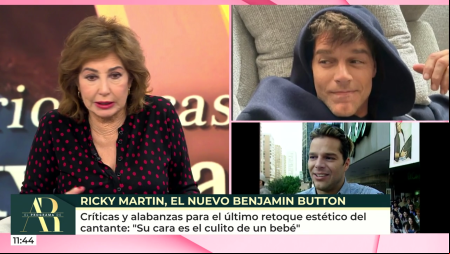 Ana Rosa Quintana alucina con los nuevos retoques estéticos de Ricky Martin