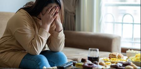 Unhappy stressed woman