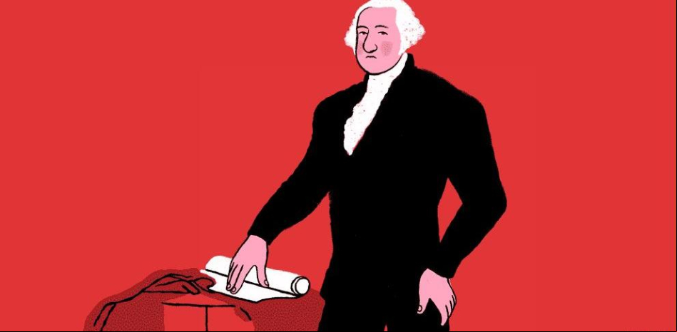 Retrato de George Washington con retoques