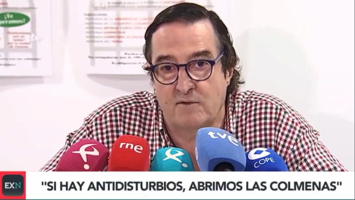 Asaja Extremadura amenaza a los antidisturbios con abejas si actuan en sus protestas