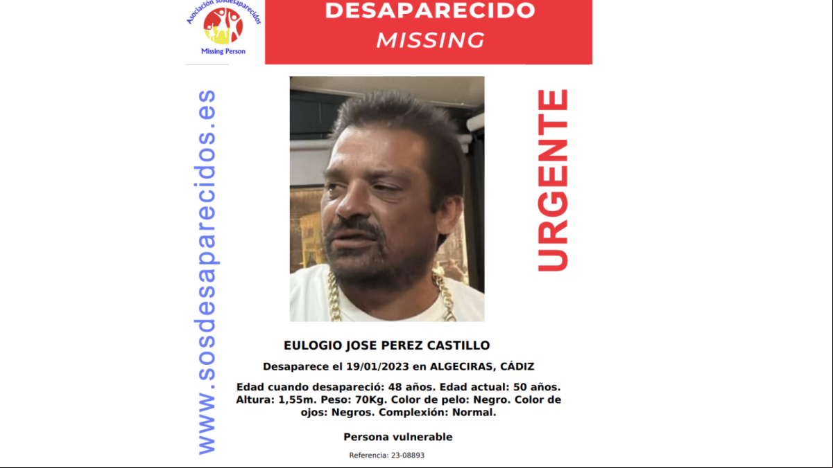 Dos años sin noticias de Eulogio José, un hombre de 48 años desaparecido en Algeciras