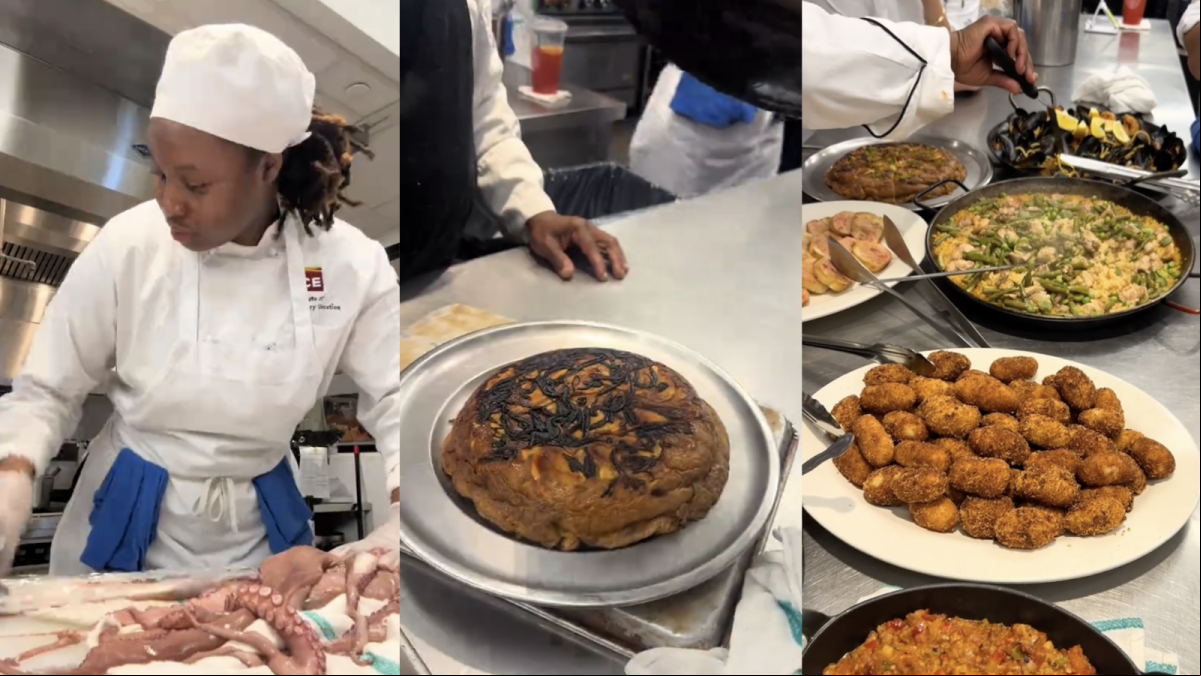 Enseña cómo cocinan platos españoles en la escuela de cocina de Nueva York y desata las críticas: “La tortilla de patata es criminal”