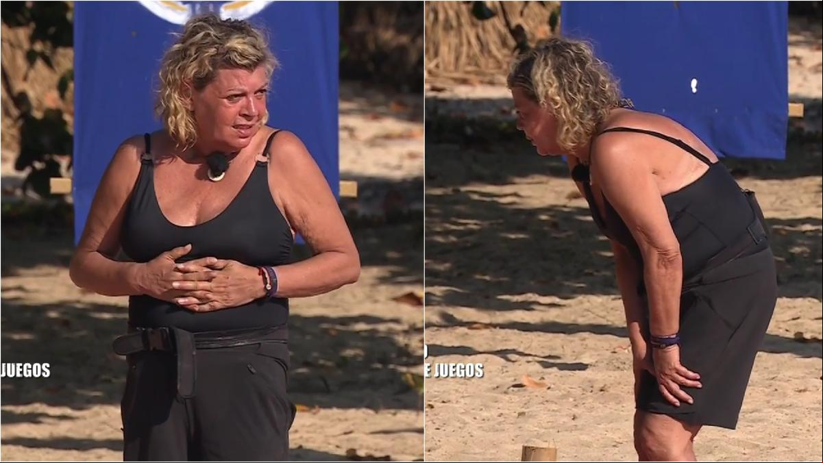 Terelu Campos, asistida por el equipo médico de Supervivientes en pleno directo tras una de las pruebas: “Le tiemblan las piernas”