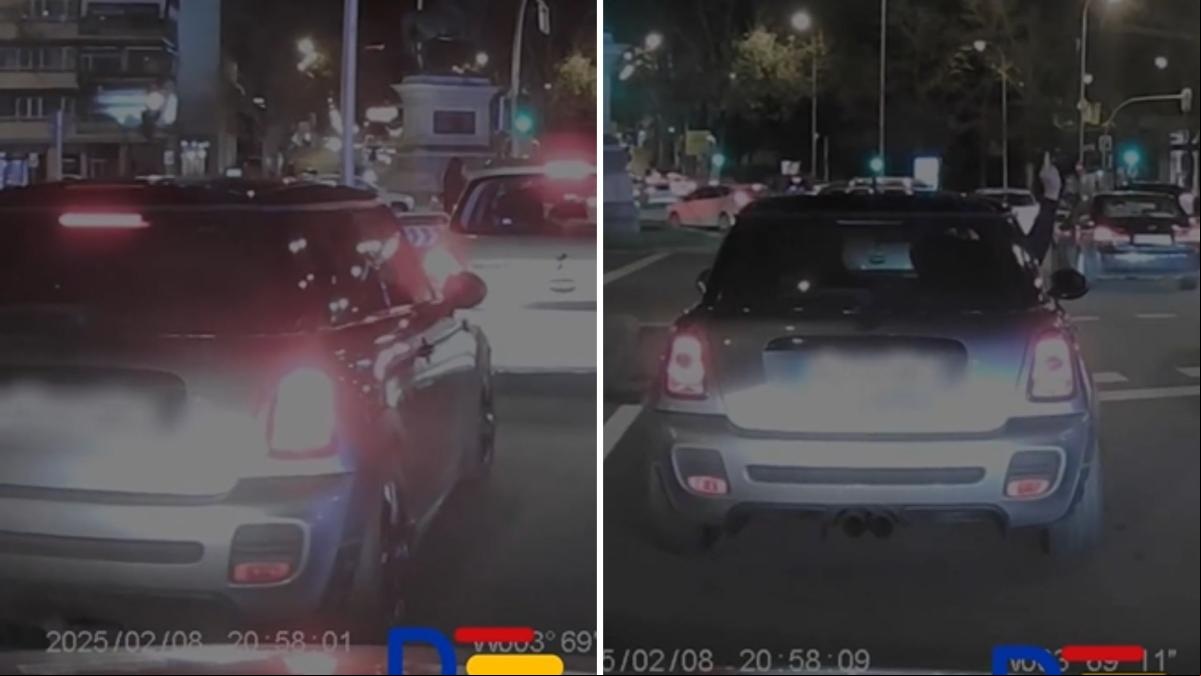 La impaciencia de un conductor en una céntrica calle de Madrid que casi provoca un accidente: “Ven el espacio y se meten”