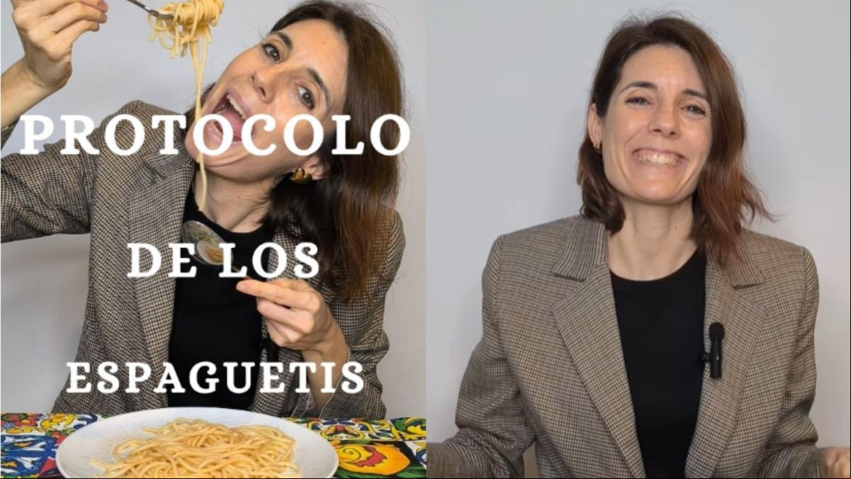 María José Gómez y Verdú, experta en protocolo en la mesa: “Si comes así los espaguetis en Italia el nonno te deshereda”