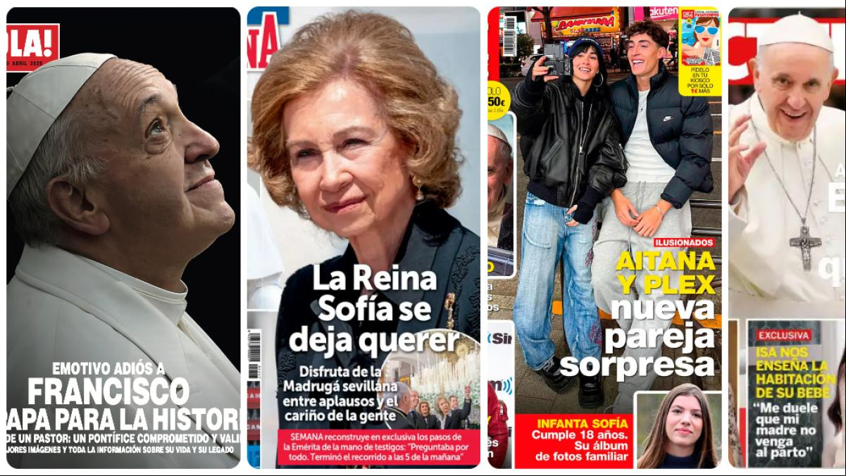 El papa Francisco, doña Sofía y Aitana protagonizan las portadas