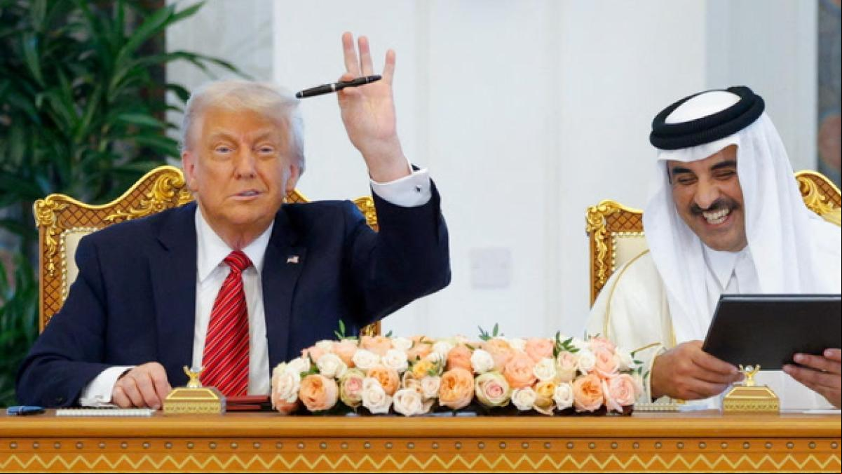 Trump evita hacer comentarios sobre el polémico regalo de Qatar
