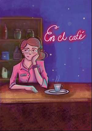 En el café
