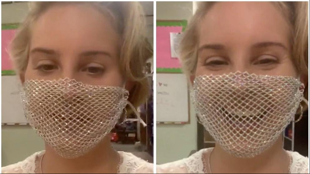Lana del Rey responde por primera vez tras la polémica de su mascarilla de rejilla
